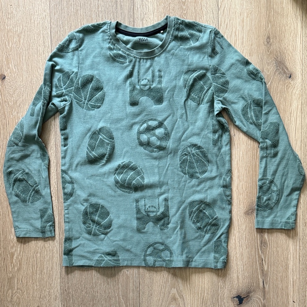 Kids Long Sleeve Tee with Sports Design